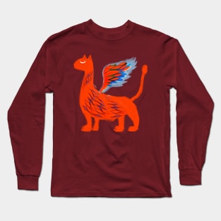 Fairytale animal dragon red fly Long Sleeve T-Shirt